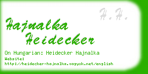 hajnalka heidecker business card